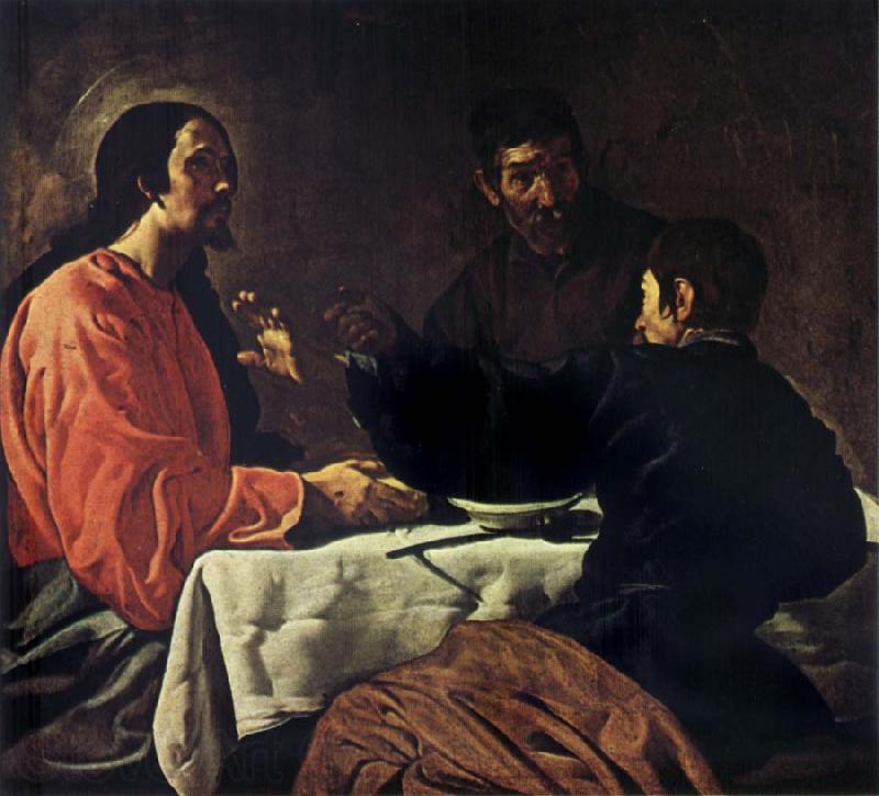 VELAZQUEZ, Diego Rodriguez de Silva y The Supper at Emmaus